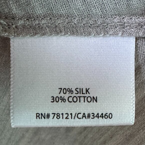 NWT Eileen Fisher Pearl Gray Washable Silk Blend Tunic Tank in Women's X-Large - Picture 8 of 9